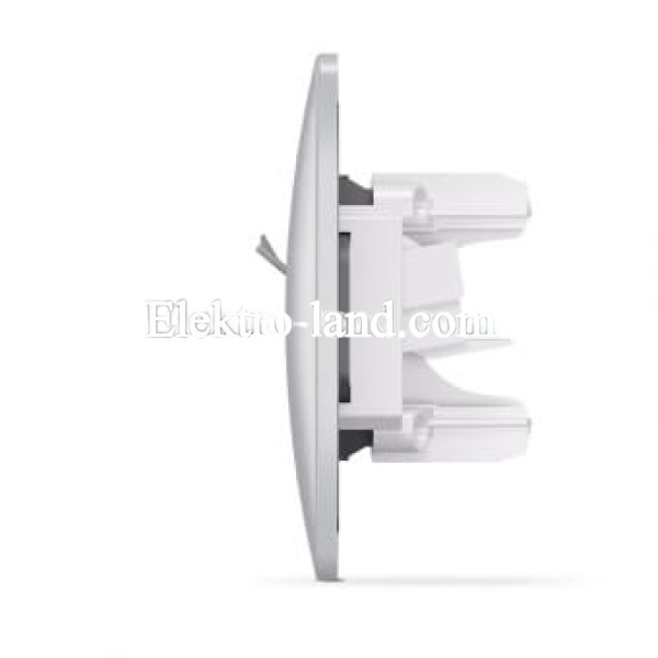 Розетка CAT6 одинарная компьютерная серебрянный шелк Videx Binera 